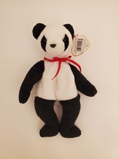 TY Beanie Babies 1997 Fortune The Panda Bear toy with tag