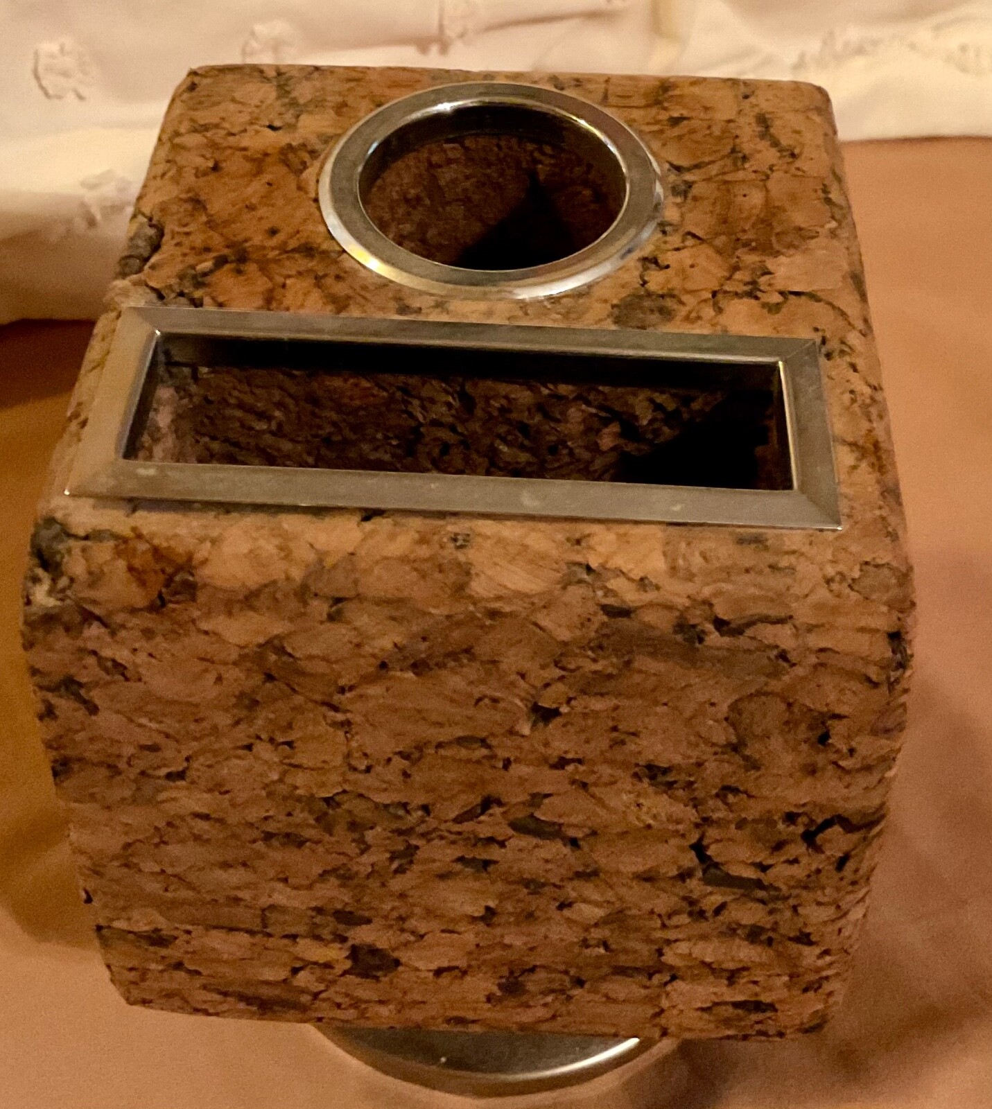 Vintage Park Sherman Mid Century Modern Desk Organizer Cork Pen Pencil Holder