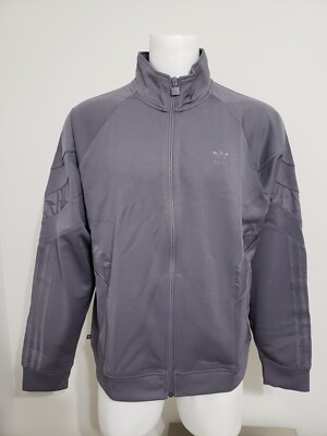 adidas Men's Rekive Track Top HK7337 Trace Grey Size L
