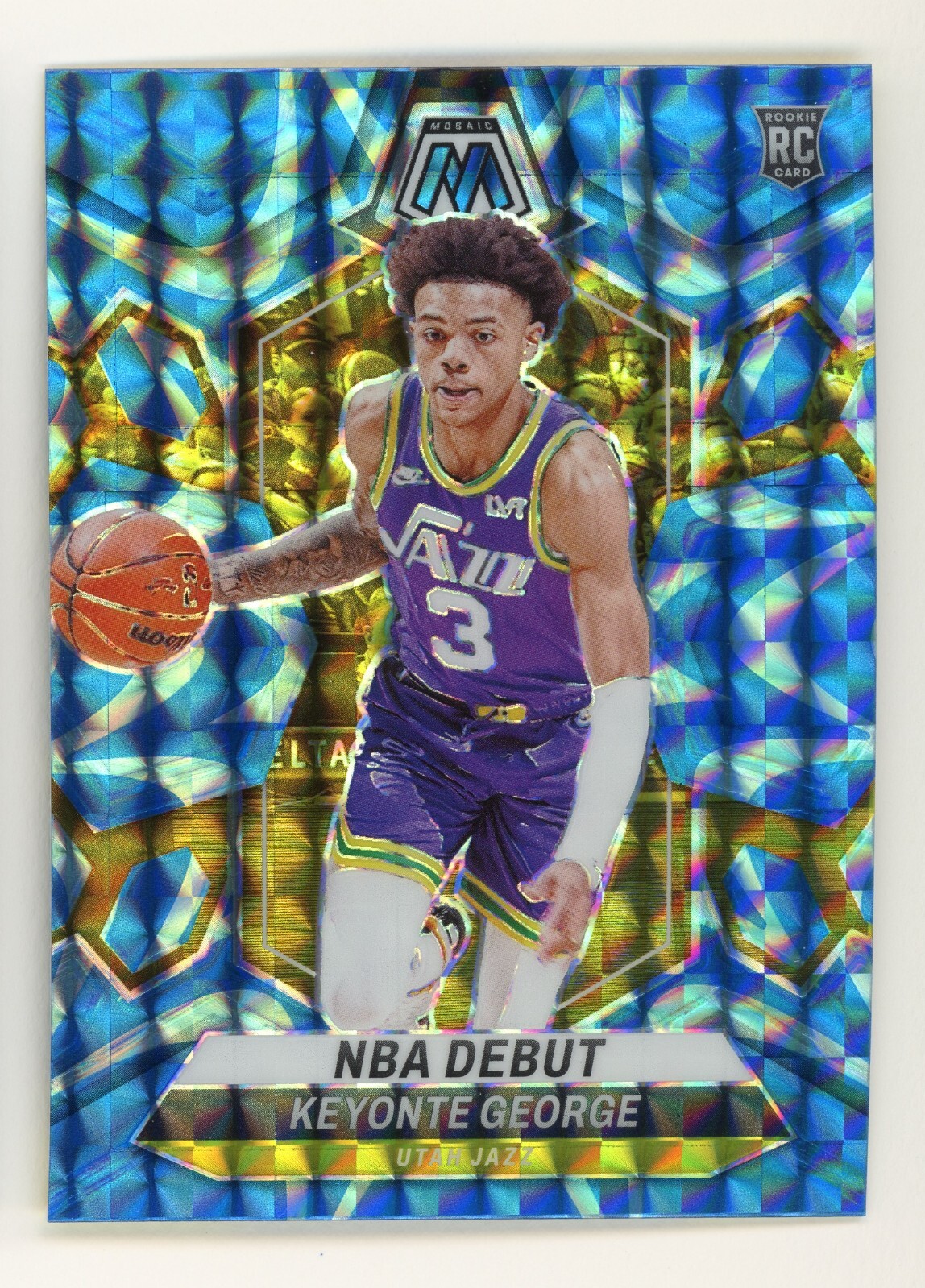 Keyonte George - 2023-24 Mosaic - Rookie #251 NBA Debut Reactive Blue Prizm