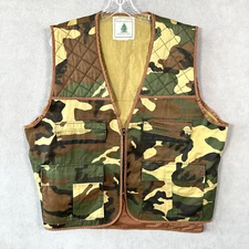 Northwest Territory Camo Vest Mens L Green Camo Pockets Outdoors Hunting