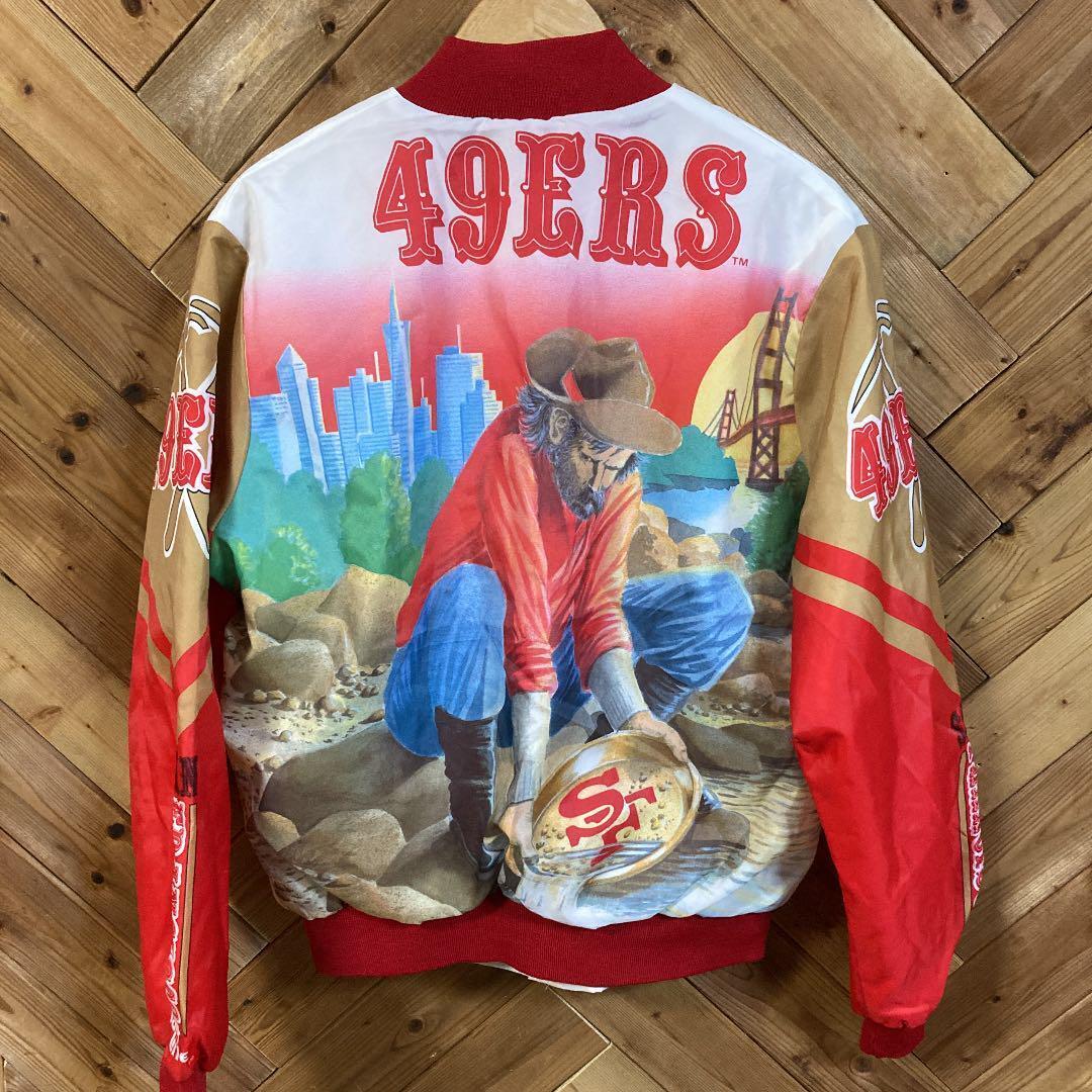 80's Chalk Line  NFLサンフランシスコ49ers スタジャンM