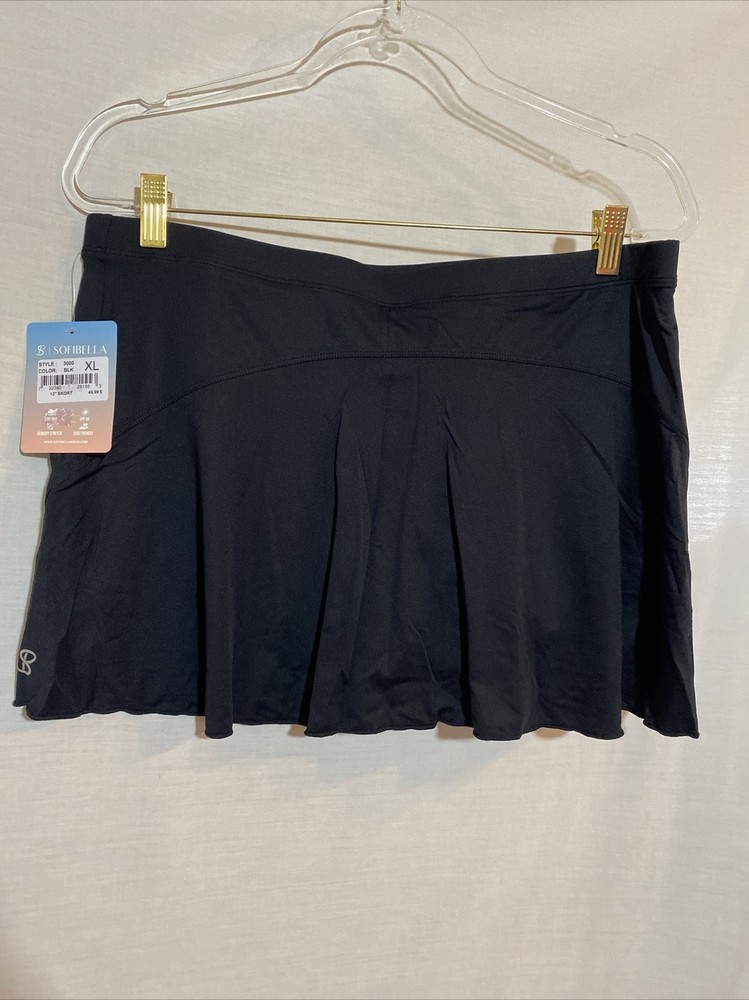 Bella-LITE Sofibella 13" Black Tennis Skort Size XL NWT