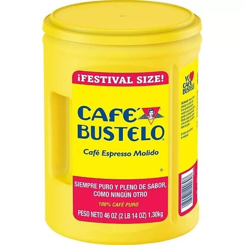 2 PACK - Cafe Bustelo Festival Size Dark Roast Ground Coffee 46 Oz (Total 92 oz) - Picture 2 of 6
