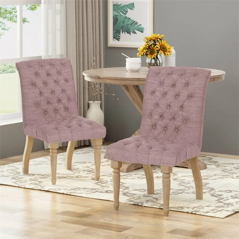 Blush tufted chair sale