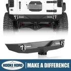 Hooke Road Steel Rear Bumper Back Replacement for 2007-2018 Wrangler Jeep JK