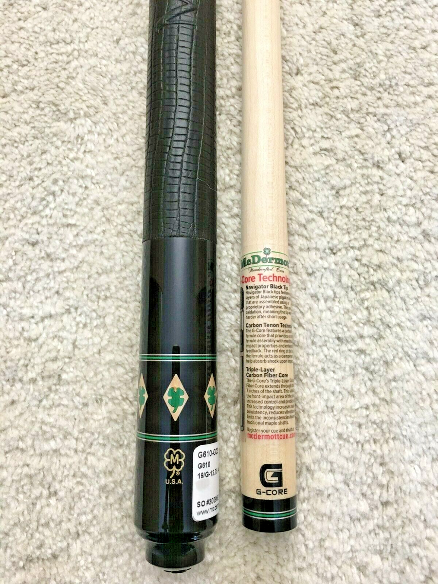 IN STOCK, McDermott G610 Pool Cue w/ G-Core Shaft, Leather Wrap
