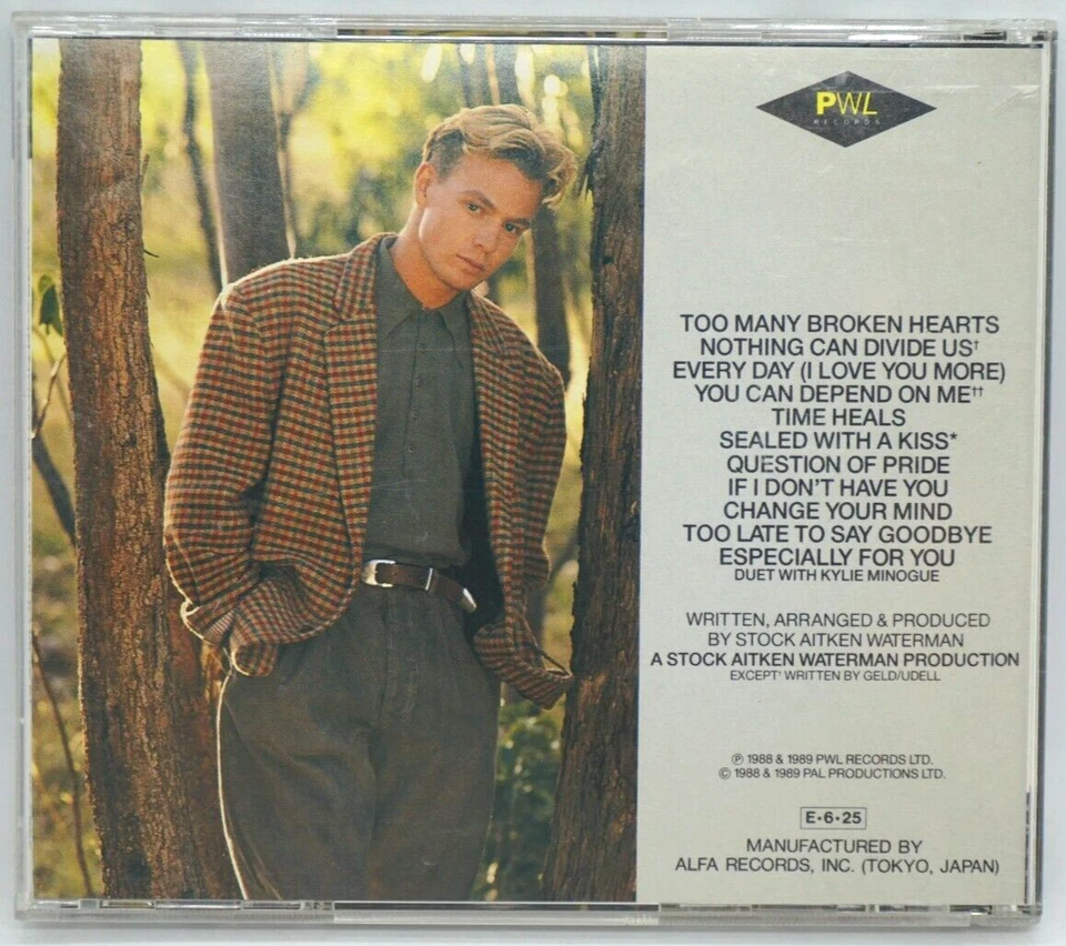 Jason Donovan : Ten Good Reasons CD Album (JAPAN 1989 Press) Kylie Minogue - HTF - Image 2 of 3