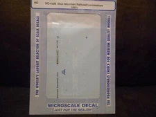 Microscale HO Decals Blue Mountain Railroad Locomotives 1993+ Mini Cal MC-4108