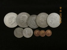 10 Coin lot of Silver & Brass AU/BU Mexican coins - SEE DESCRIPTION FOR DETAILS