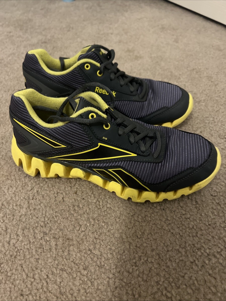 Reebok Zigtech black yellow Athletic Training Sneakers Boys