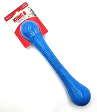 KONG SqueakStix Medium Blue Durable Squeaky Flexible Tug & Fetch Dog Toy 13"