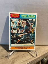 1976 Topps Baseball #1 HANK AARON (HOF)  GOOD Milw BREWERS '75 RECORD BREAKER