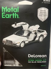 Metal Earth - Delorean DIY Model 3D Assemble Steel Sheet Craft Build Gift