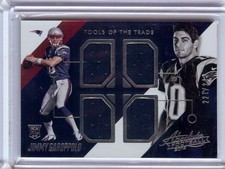 JIMMY GAROPPOLO RC 2014 ABSOLUTE TOOLS OF TRADE 4-PATCH CARD GEM?-PATRIOTS/49ERS