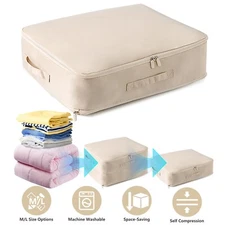 Large Storage Bag Self Compression Organizer For Duvet Closet Storage Containers
