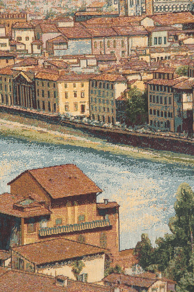 View of Florence and the Arno Cityscape 意大利挂毯墙艺术悬挂 (全新) — 第 4/4 张图片