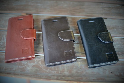 Handmade iPhone 6 PLUS Case Genuine Real Leather in Rich Tan, Dark Brown, Black - Picture 1 of 14