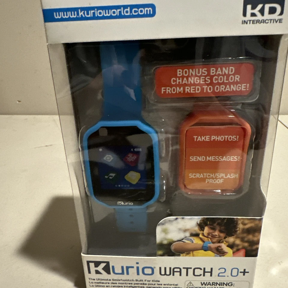 Kurio Kids 2.0 NUEVO en Caja Reloj Inteligente Azul y Rojo Construido para Niños Foto 2 de 4