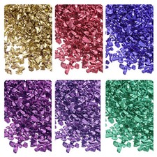 6 Colors Crushed Glass Chips 1-4mm Irregular Color 28g Purple Color Series