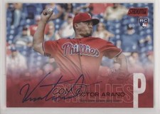 2018 Topps Stadium Club Auto Red Foil 38/50 Victor Arano #SCA-VA Auto 0l1s