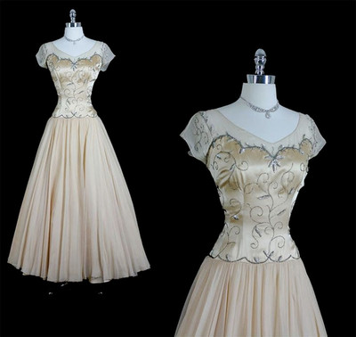 Champagne Vintage Wedding Dresses Chiffon Short Ankle Length A Line Bridal Gowns