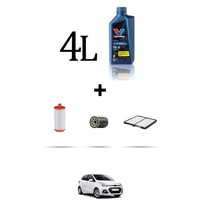 Hoffcar Set Service 3 Filter Und 4L ÖL FüR Hyundai I10 II 1.0 49KW Von 2013