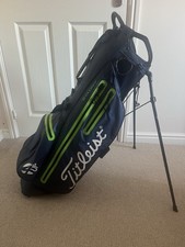 Titleist 4UP StaDry Stand Bag with Rain Hood Navy/ Green Excellent Condition