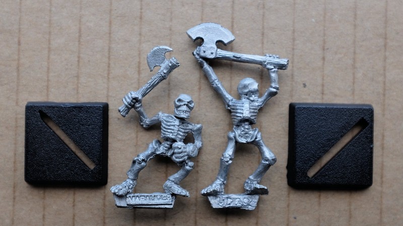 2 Marauder Skeletons MM50 Oldhammer Metal Warhammer Fantasy Battle Miniatures