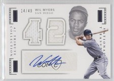 2016 National Treasures 42 Tribute Jersey Signatures 14/49 Wil Myers Auto 1u6