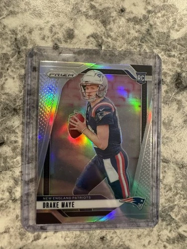 2024 Panini Prizm Drake Maye #329 Silver Prizm Rookie (RC)