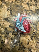 Retractable Badge Reel ID Holder - Anatomy Heart
