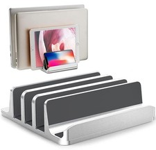 Vertical Laptop Stand Holder - 3 Slot Adjustable Dock, Space-Saving Laptop Ho...