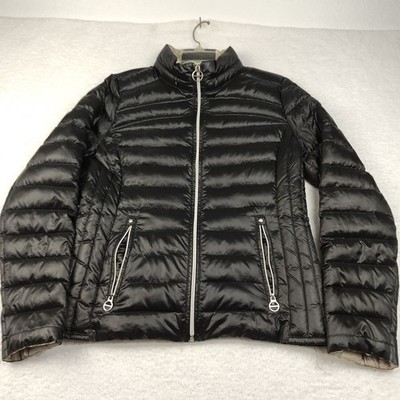 Laundry Shelli Segal Puffer Jacket Down Black Size Medium Women's