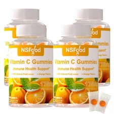 4x Vitamin C Gummies Immune Support Antioxidant Vitamin C Dietary Gummy 120count