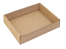 Corrugated Cardboard Trays 50 Count 12 x 8 x 3.5 Inch Kraft Brown Transport