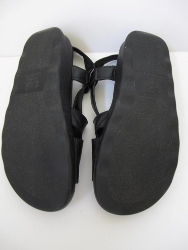 SAS Huggy Kreuzriemen-Sandalen 7M Komfort schwarz Leder Klettverschluss - Bild 14 von 14
