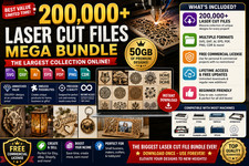 200,000+ Laser Cut Files Mega Bundle | SVG DXF AI EPS | Instant Download