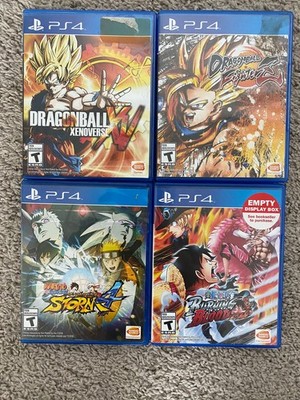 Ps4 Anime Fighting Game Lot of 4: Dragon Ball Fighter Z, Naruto 4, One Piece