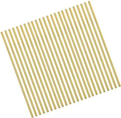 Reusable Gold Metal Straws 100Pack in Bulk Order. 8.5inch Long Stainless Stee...