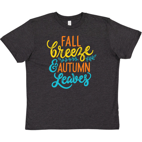 Inktastic Thanksgiving Fall Breeze And Autumn Leaves Youth T-Shirt Happy Holiday - Picture 1 of 3
