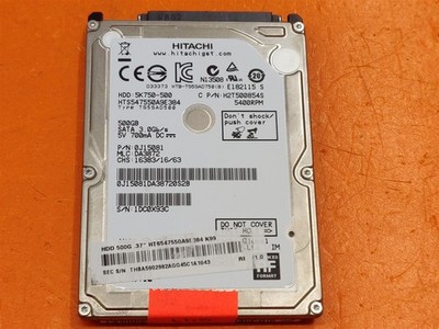       *AS IS* HDD Hard Drive SATA Laptop 2.5'' Hitachi HTS547550A9E384 500GB