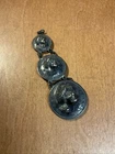 1913 Watch Fob 3 Punch PUSH OUT Baber Dime, Quarter, Half Repousse 3D