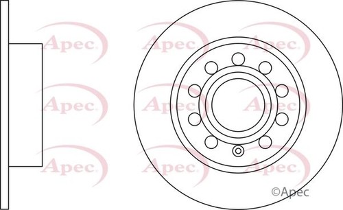 DISCS AND PADS KIT REAR APEC RED FOR VW GOLF 2 L 2004-2008 - Picture 2 of 6