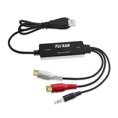 USB 2.0 Audio Capture Card for Windows 10/8.1/8/7 and Mac OS 10.14-Audio Grab...