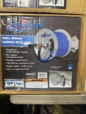NEW BluSeal Wall-Mount Garden Hose Reel Capacity 150ft Dia 5/8” BSMRW58150-31