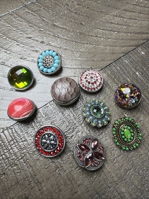 Lot 10 Snap Jewelry 18 20MM Gingersnaps Charm Ginger Snap Button