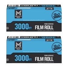 Member s Mark 2-Pack Food Service Roll Film, 12" 3000 ft, New
