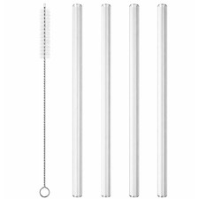 Glas-Trinkhalme, kurz Cocktail Zubehör Strohhalm wiederverwendbar Trinkröhrchen