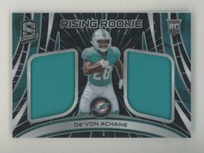 2023 Spectra Rising Rookie Hyper De'Von Achane Dolphins RC Dual Patch 29/60